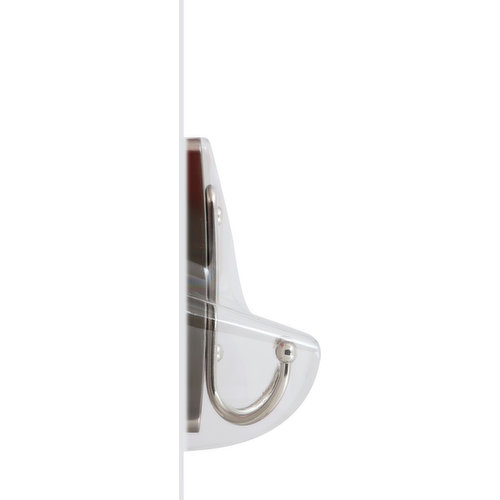 Command Double Hook, Decorative, Brushed Nickel, Large