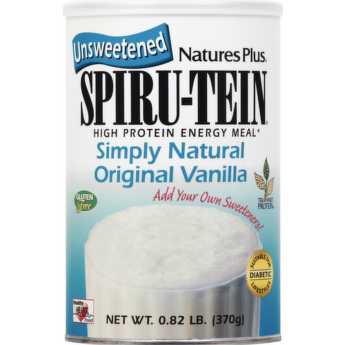Natures Plus Energy Meal, Unsweetened, Original Vanilla, Simply Natural