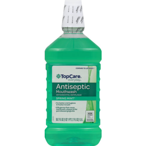 TopCare Mouth Rinse, Antiseptic, Spring Mint