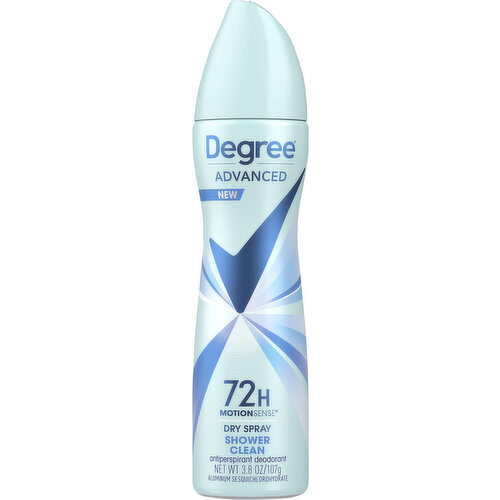 Degree Antiperspirant Deodorant, Dry Spray, Shower Clean