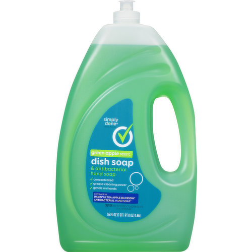 Simply Done Dish Soap & Hand Soap, Green Apple Scent