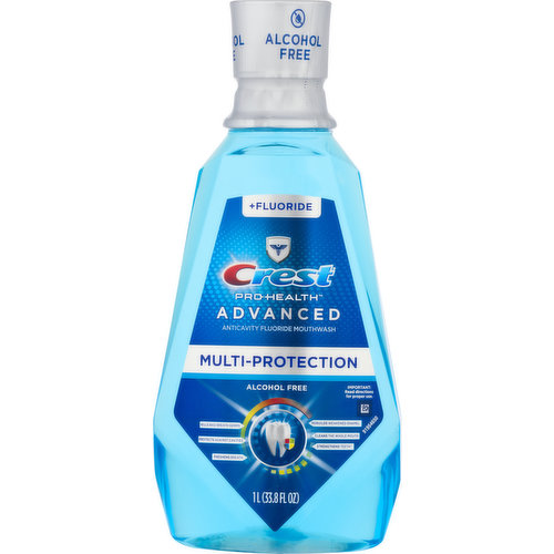 Mouthwash, +Fluoride, Advanced, Multi-Protection