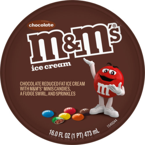 M&M's Ice Cream, Reduced Fat, Chocolate