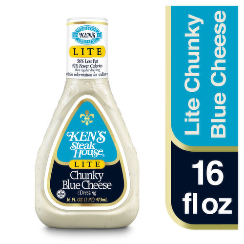 Ken's Steak House Dressing, Blue Cheese, Chunky, Lite