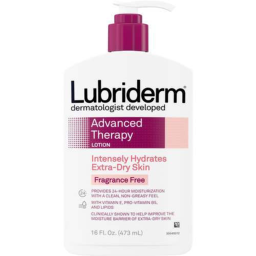 Lubriderm Lotion, Advanced Therapy, Fragrance Free