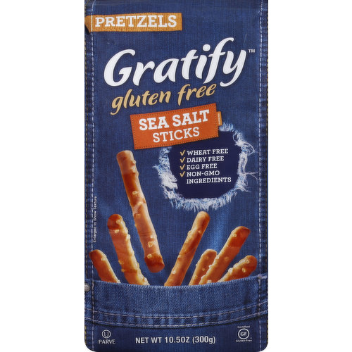 Gratify Pretzels, Sea Salt, Sticks
