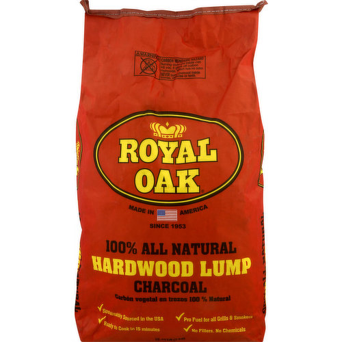 Royal Oak Charcoal, 100% All Natural, Hardwood Lump