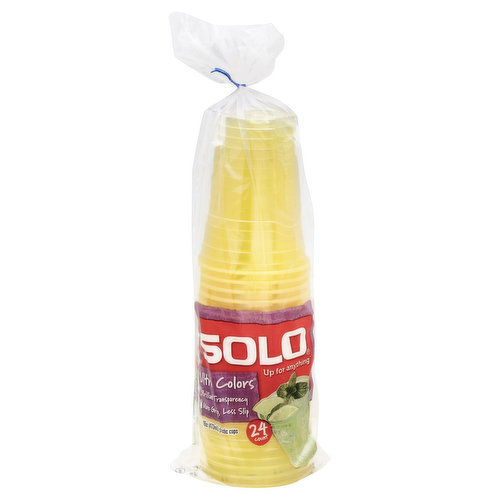 Solo Plastic Cups, Squared, 18 Ounce