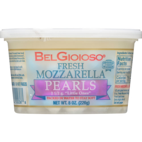 BelGioioso Cheese, Pearls, Fresh Mozzarella