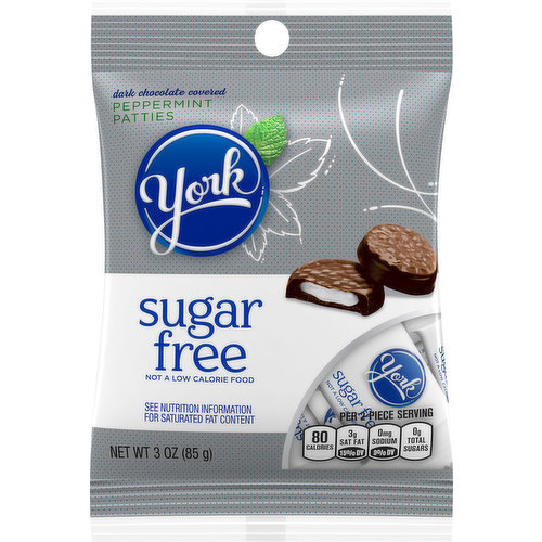 York Peppermint Patties, Sugar Free, Dark Chocolate Covered