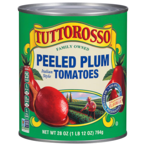 Tuttorosso Tomatoes, Peeled Plum, Italian Style