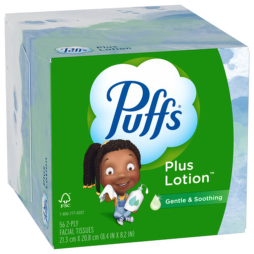 Puffs Facial Tissues, 2-Ply, Gentle & Soothing