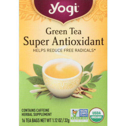 Yogi Green Tea, Super Antioxidant, Tea Bags