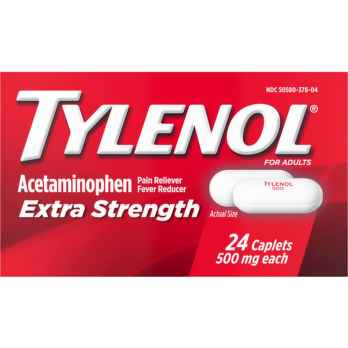 Tylenol Acetaminophen, Extra Strength, 500 mg, Caplets