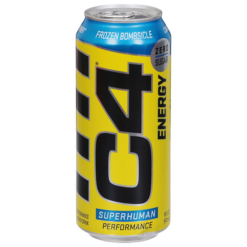 C4 Energy Drink, Performance, Zero Sugar, Frozen Bombsicle