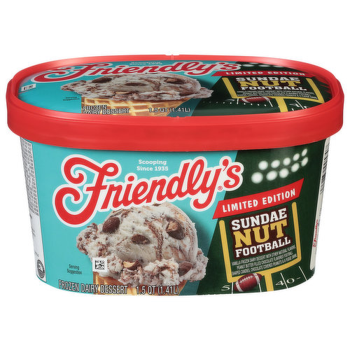 Friendly's Frozen Dairy Dessert, Sundae Nut Football