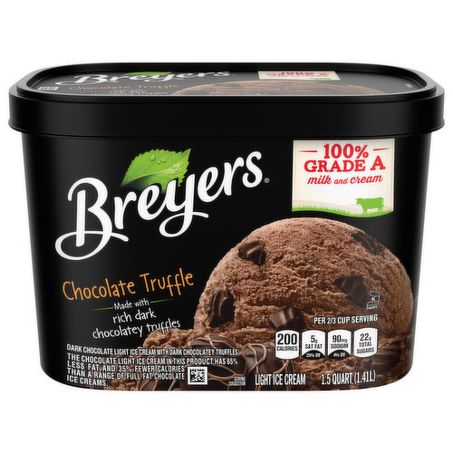 Breyers Ice Cream, Light, Chocolate Truffle