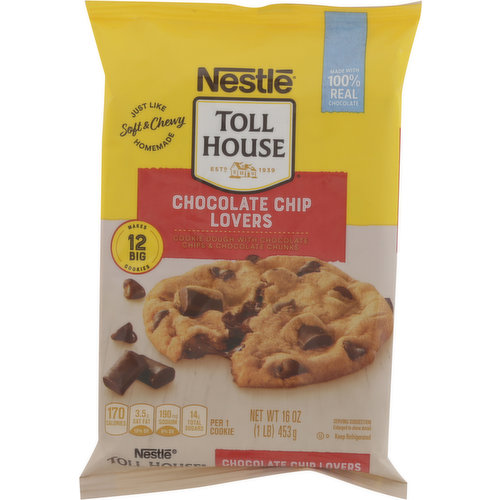 Toll House Cookie Dough, Chocolate Chip Lovers