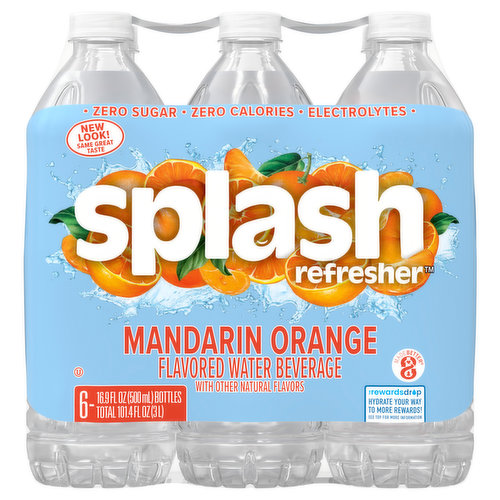 Splash Flavored Water Beverage, Mandarin Orange