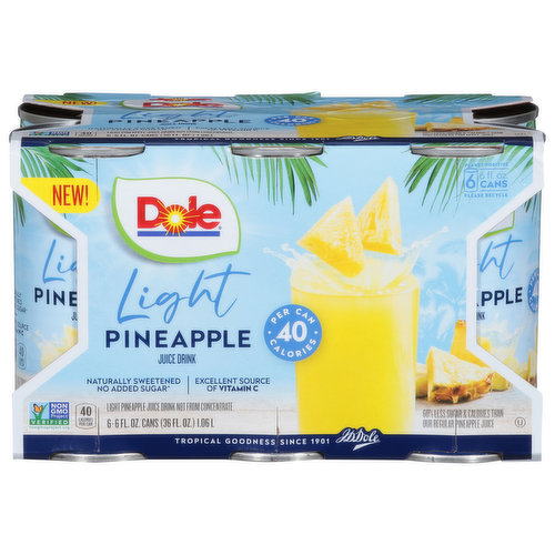 Dole Juice Drink, Pineapple, Light