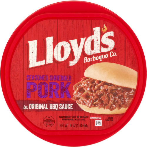 Lloyd's Pork, in Original BBQ Sauce, Seasoned Shredded