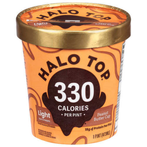 Halo Top Ice Cream, Light, Peanut Butter Cup