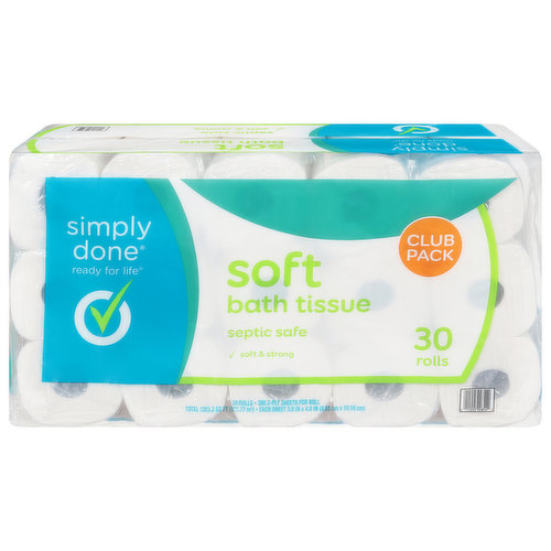 Simply Done Bath Tissue, Soft, 2-Ply, Club Pack