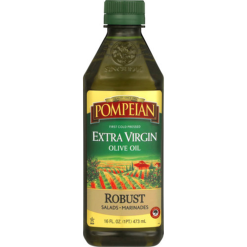 Pompeian Olive Oil, Extra Virgin, Robust