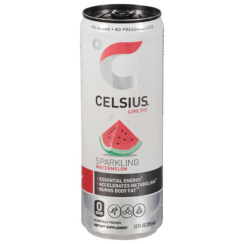 Celsius Energy Drink, Watermelon, Sparkling