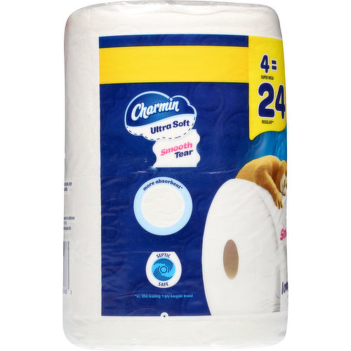 Charmin Bathroom Tissue, Super Mega Rolls, 2-Ply