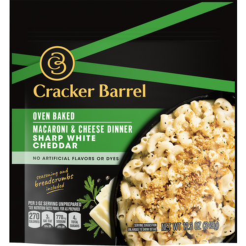 Cracker Barrel Oven Baked Sharp White Cheddar Macaroni & Cheese