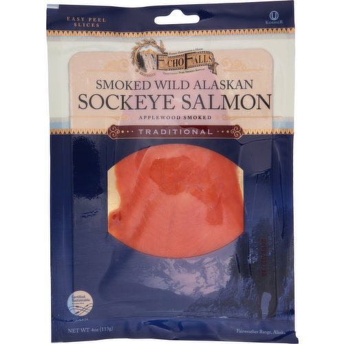 Echo Falls Sockeye Salmon, Wild Alaskan, Smoked