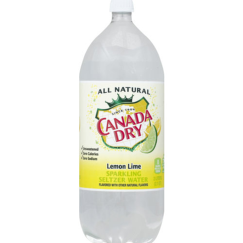 Canada Dry Seltzer Water, Sparkling, Lemon Lime