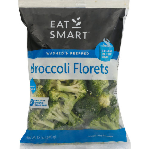 Eat Smart Broccoli Florets, Steam in the Bag