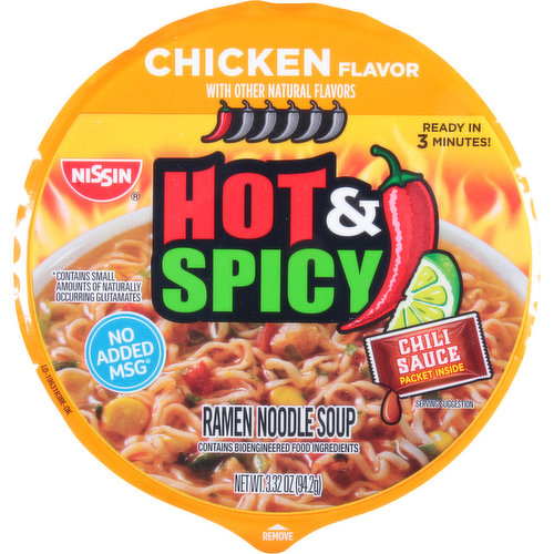 Nissin Ramen Noodle Soup, Chicken Flavor 3 oz