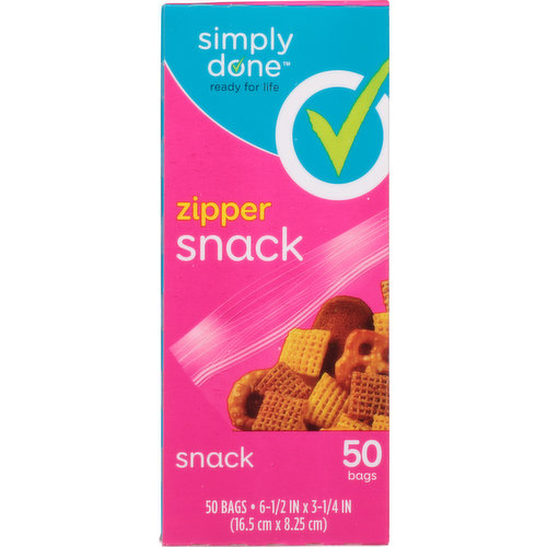 Simply Done Snack Bags, Zipper