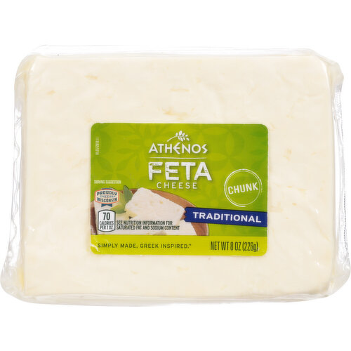 Athenos Cheese, Feta, Traditional, Chunk