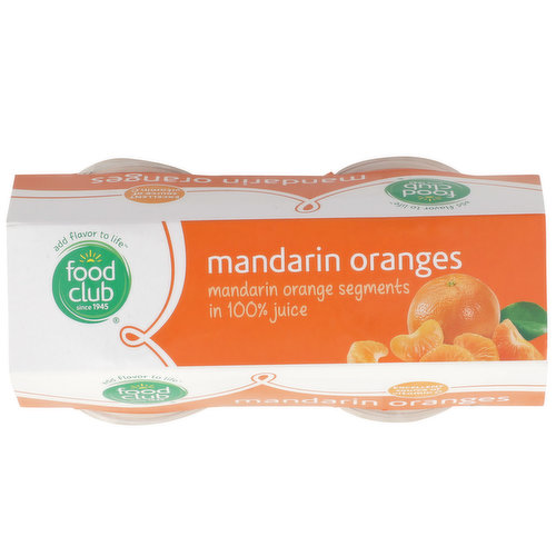 Food Club Mandarin Oranges Segments In 100% Juice - King Kullen