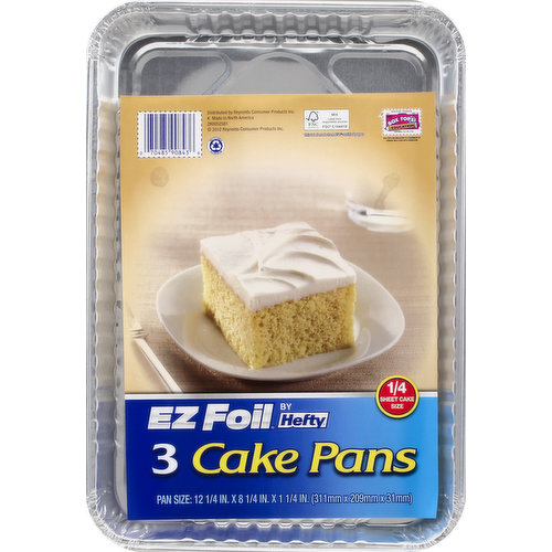 EZ Foil By Hefty - Cake Pans 8x8 - 3 Count