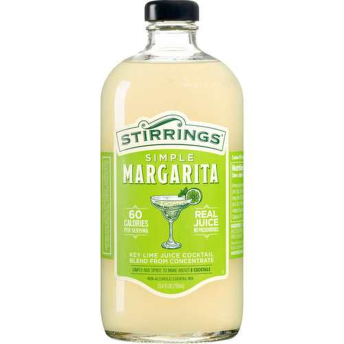 Stirrings Cocktail Mix, Non-Alcoholic, Simple Margarita