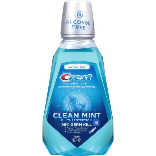 Crest Oral Rinse, Multi-Protection, Clean Mint