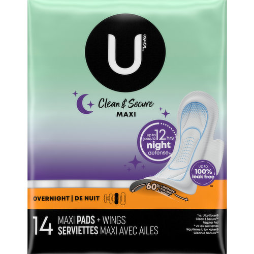 Maxi Pads Overnight Withwings, 14 pads at Whole Foods Market