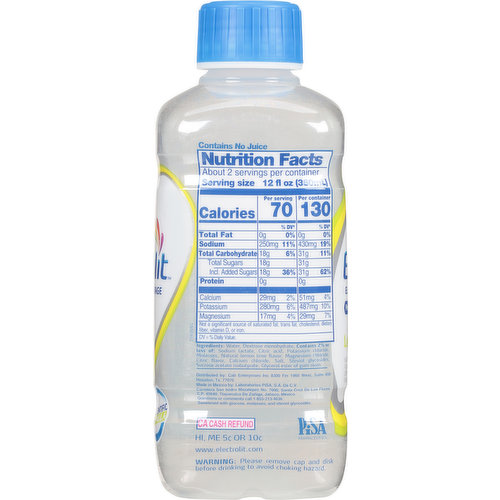 Electrolit Electrolyte Beverage, Lemon-Lime, Premium Hydration