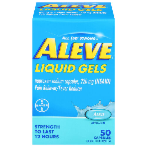 Aleve Pain Reliever/Fever Reducer, Liquid Gels, Capsules