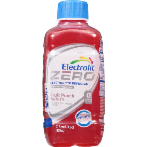 Electrolit Electrolyte Beverage, Zero Sugar, Fruit Punch Splash