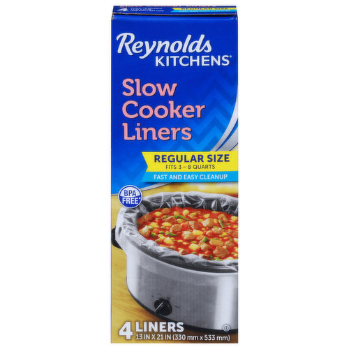 Reynolds Wrap Slow Cooker Liner, Fits 3-8 Quarts, Regular Size