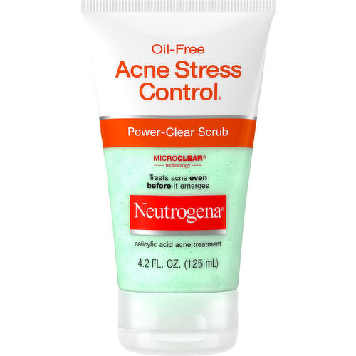 Neutrogena Power-Clear Scrub, Acne Stress Control, Oil-Free