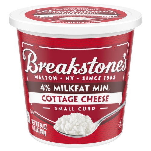 Breakstone's Cottage Cheese, Small Curd, 4% Milkfat Min.