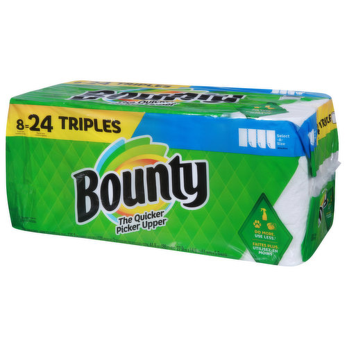 Bounty Select-A-Size White Triple Roll 2-Ply Paper Towels