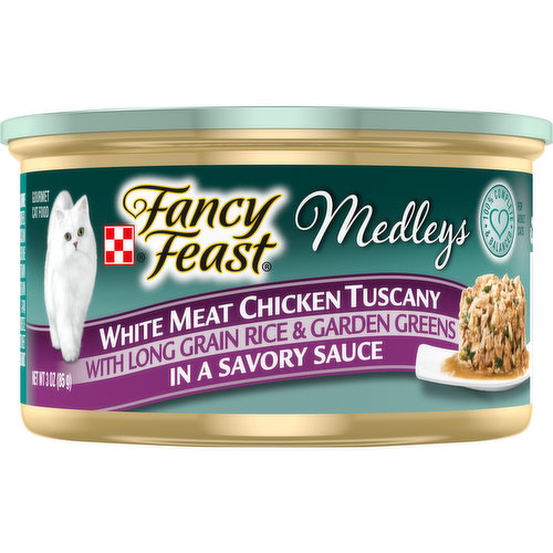 Fancy Feast Wet Cat Food, Medleys White Meat Chicken Tuscany With Long Grain Rice & Greens